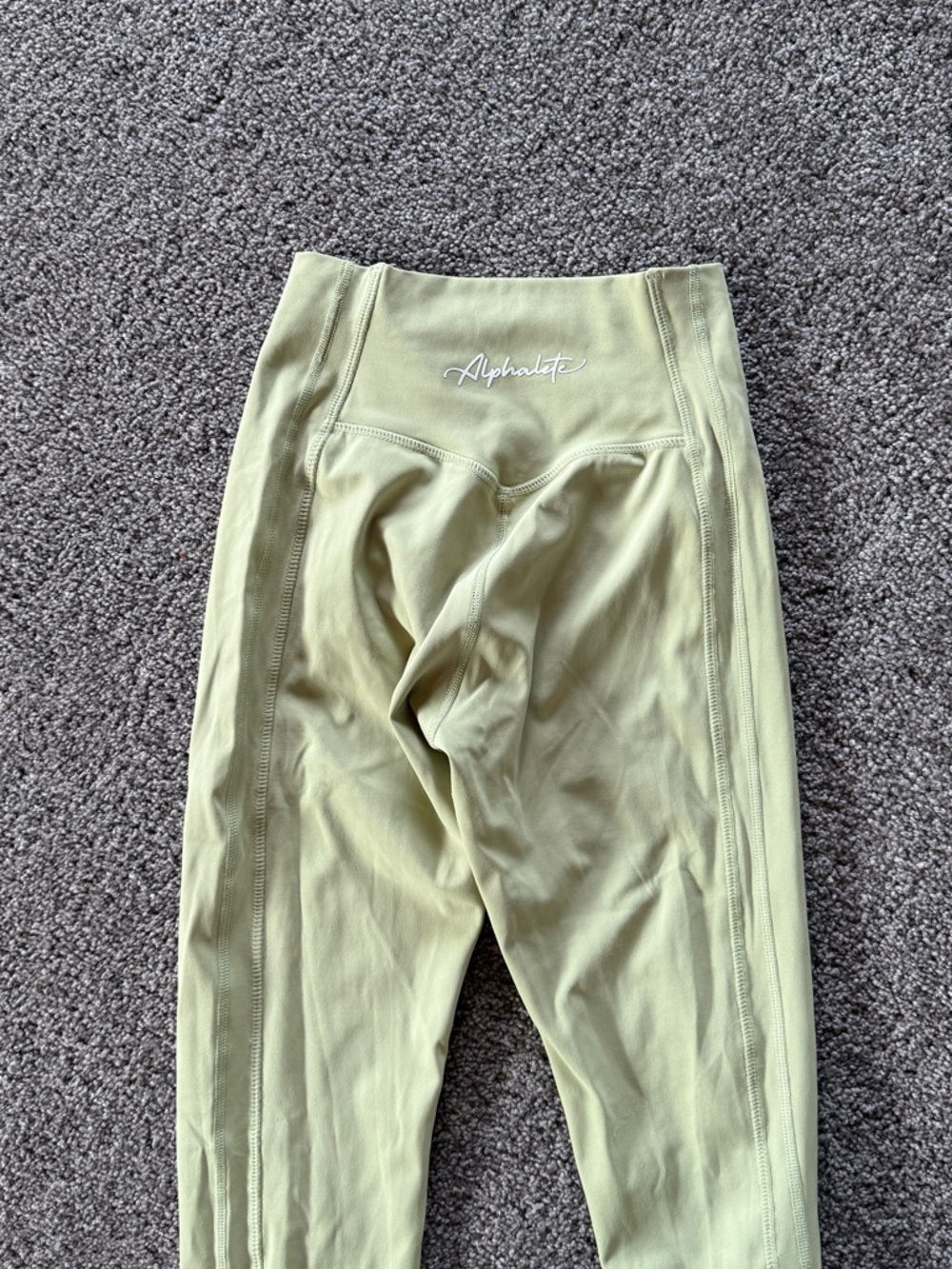 Alphalete Light Sage Sculpting High-Waist Leggings